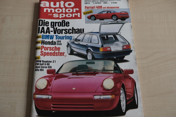 Deckblatt Auto Motor und Sport (14/1987)